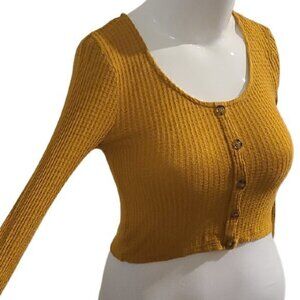 [Ambiance] Long Sleeve Crop Top - Size M